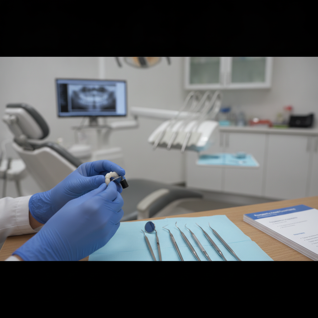 A professional dentist in Austin, TX, showing a patient their digital dental X-rays on a screen, explaining the treatment plan in a comfortable, modern clinical room.