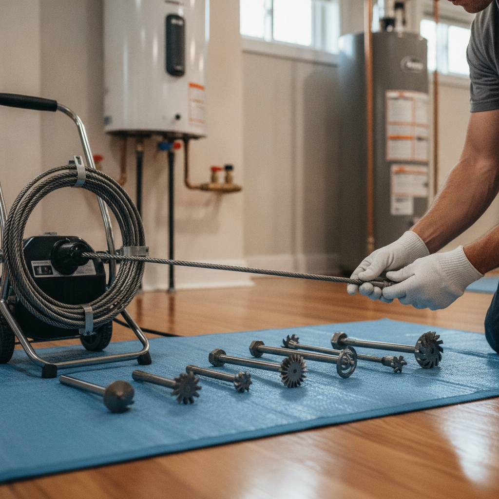 A service technician inspecting a cleanout pipe outside a residential home in Seattle, WA to resolve a main sewer line backup.