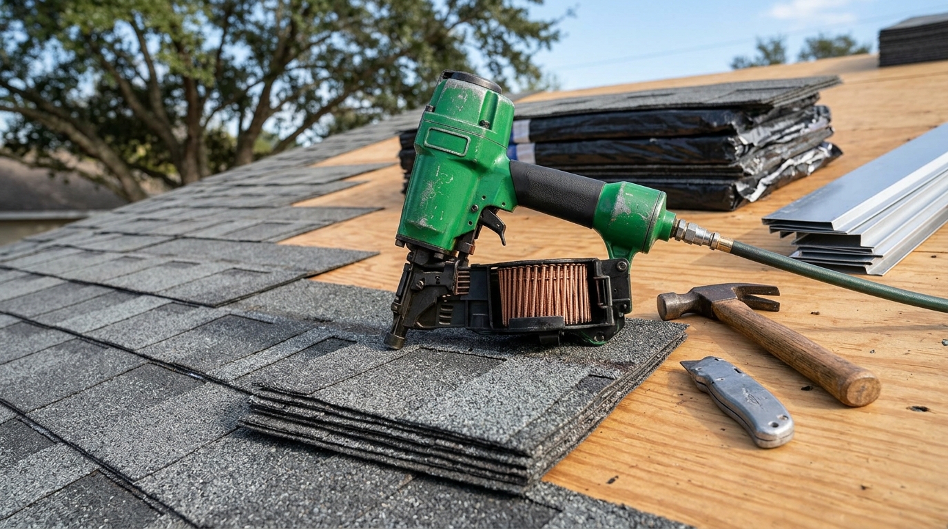 Illustrative roof repair, roof replacement photograph