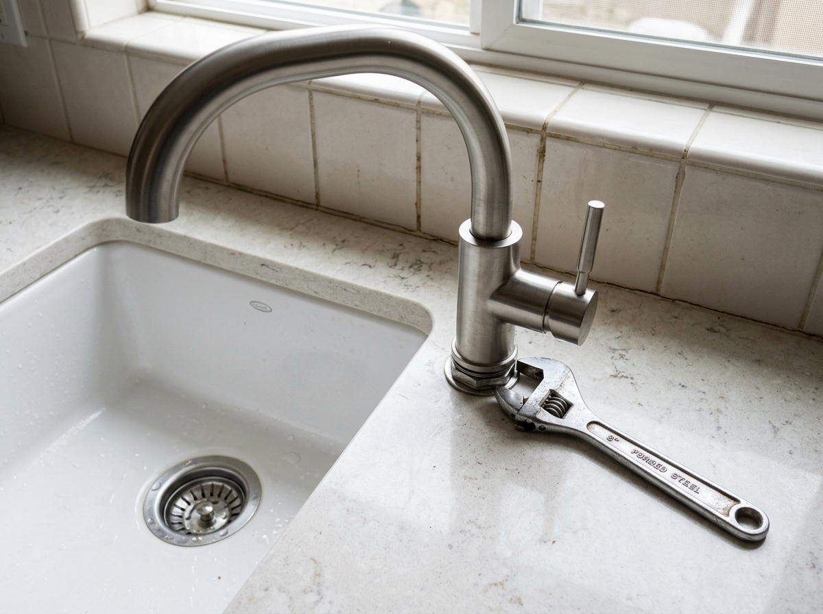 Illustrative faucet repair photograph