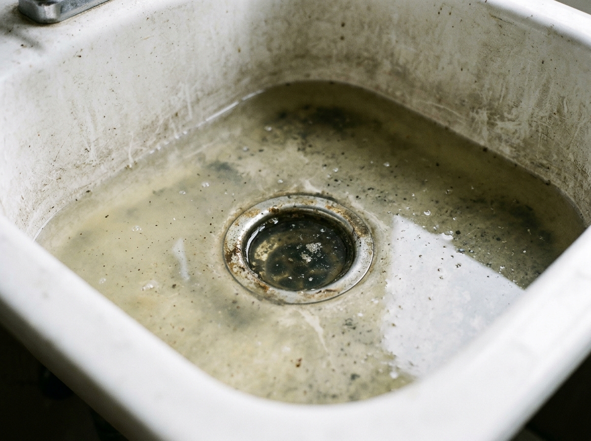 Illustrative drain cleaning photograph
