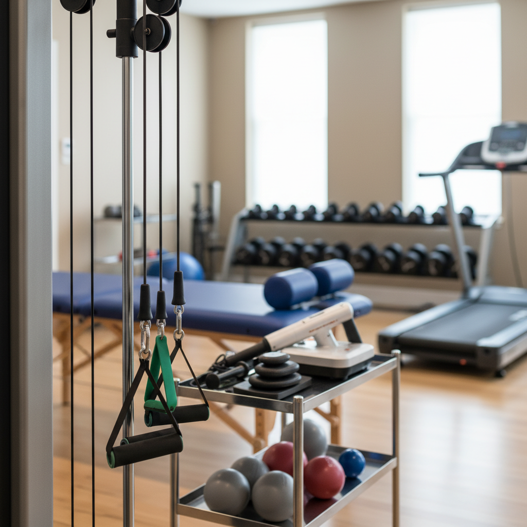 Physical Therapist North Fort Myers helping patient with exercises