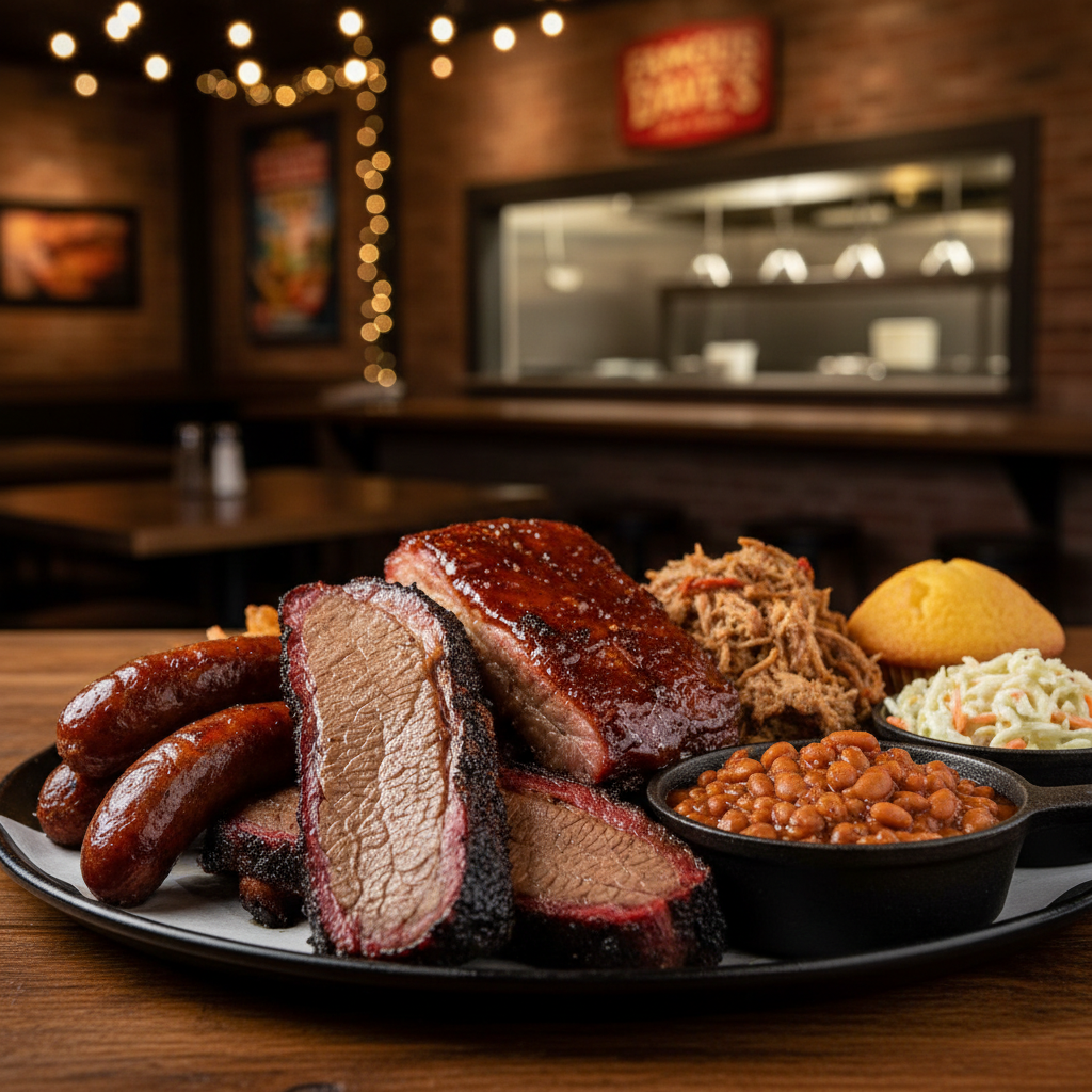 Famous Dave's Menu Fort Myers featuring ribs, brisket, and sides