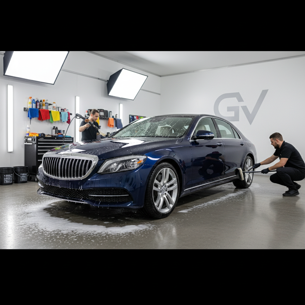 Professional Mobile Car Wash at Home Orlando service in action