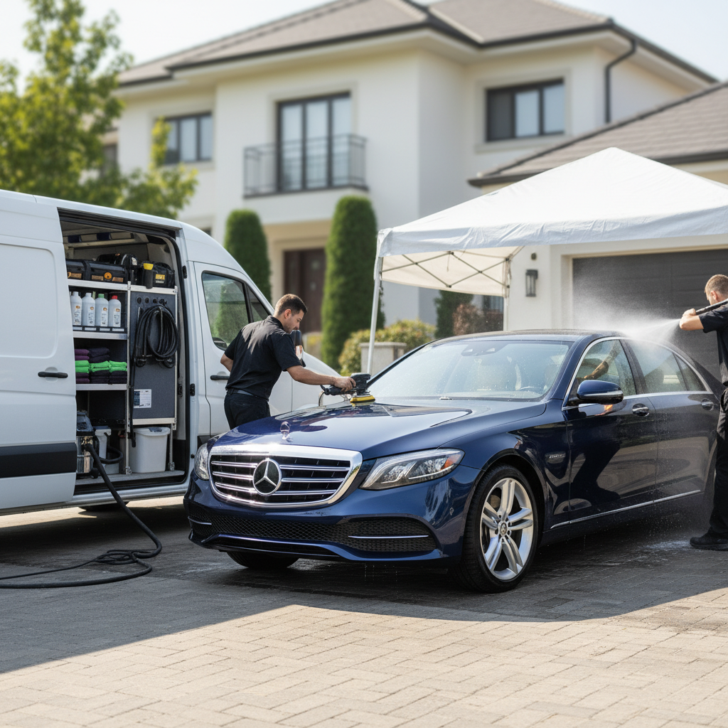 Professional Full Service Car Detail Orlando technician working on vehicle exterior