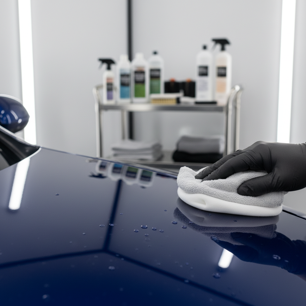 Full Service Car Wash Orlando team working on a luxury vehicle