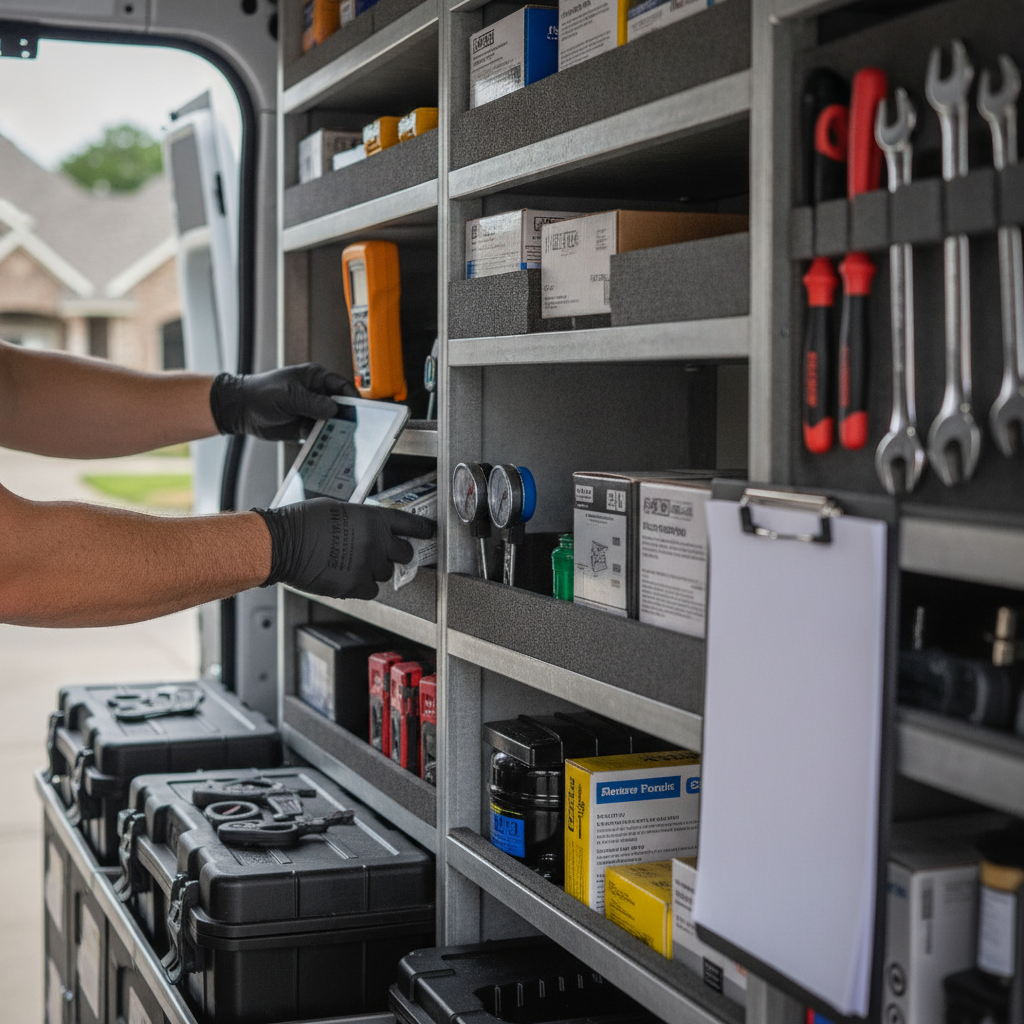 A close-up of a technician using professional diagnostic tools to check the electrical components of a home HVAC system.