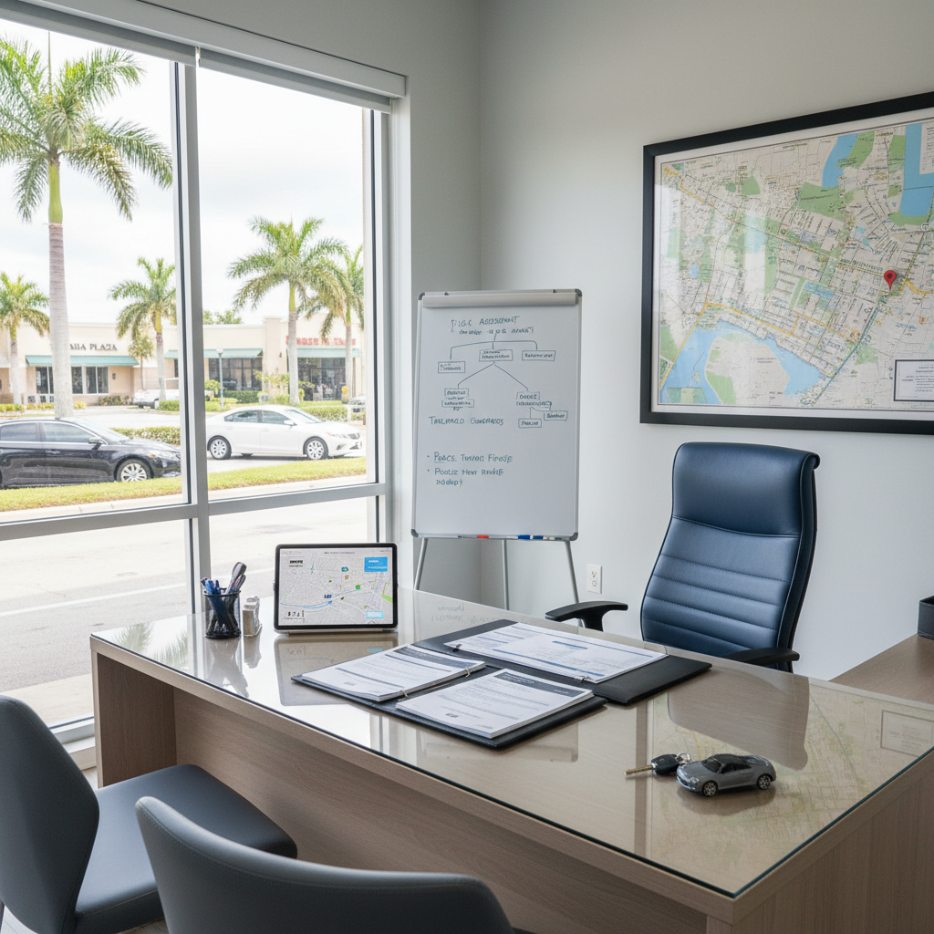 Mike Arcentales Allstate agent assisting a client with Car Insurance Pembroke Pines