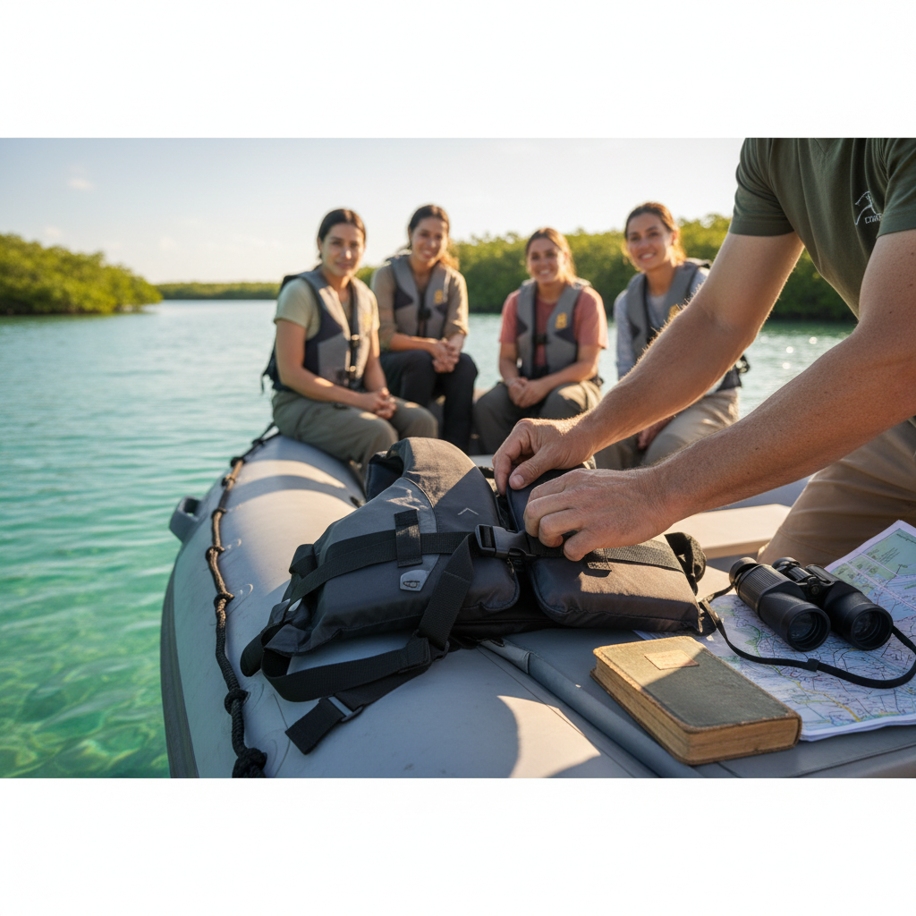 Professional guide from Mike's Coastal Expeditions Bonita Springs assisting guests