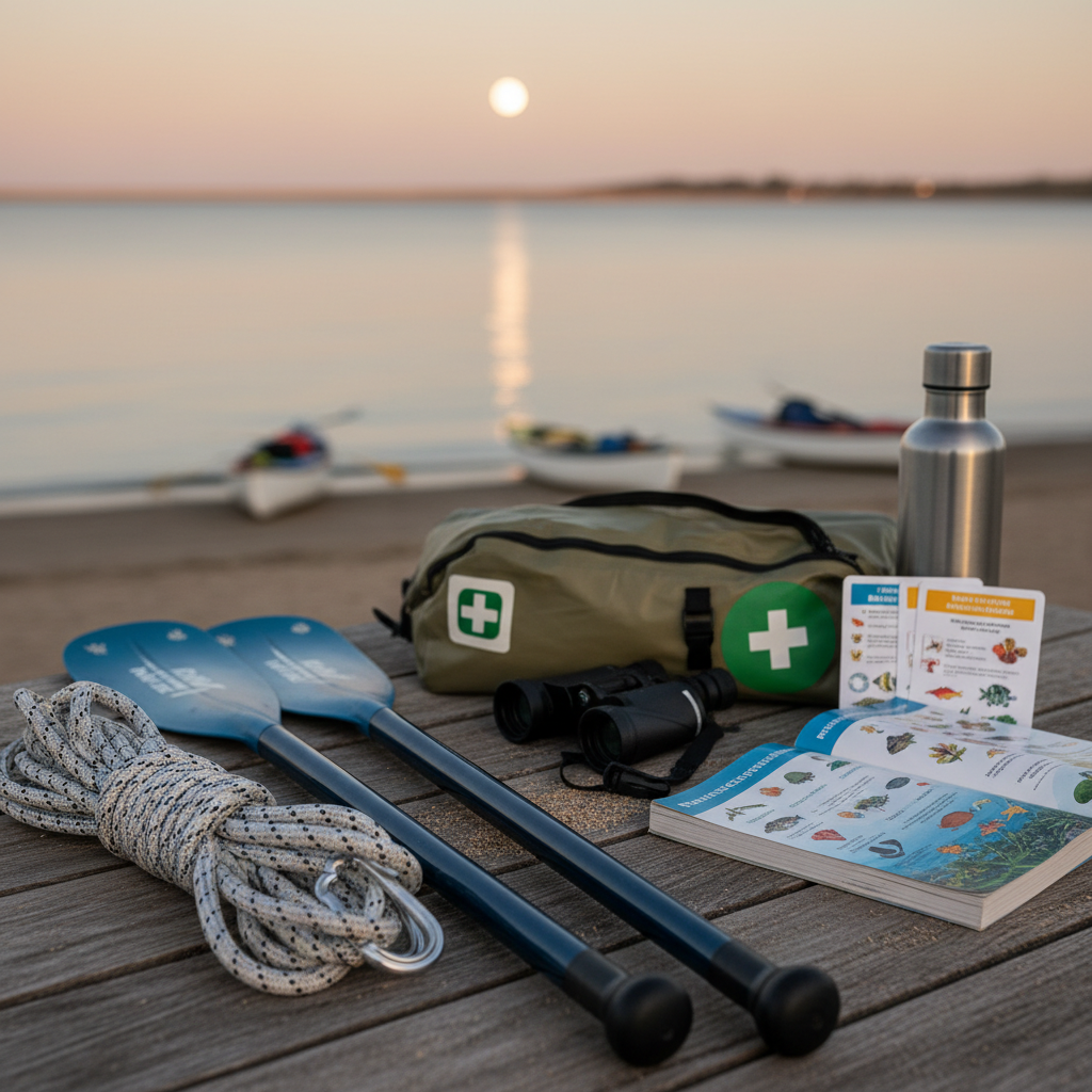 Glowing bioluminescence in the water during a night kayak tour