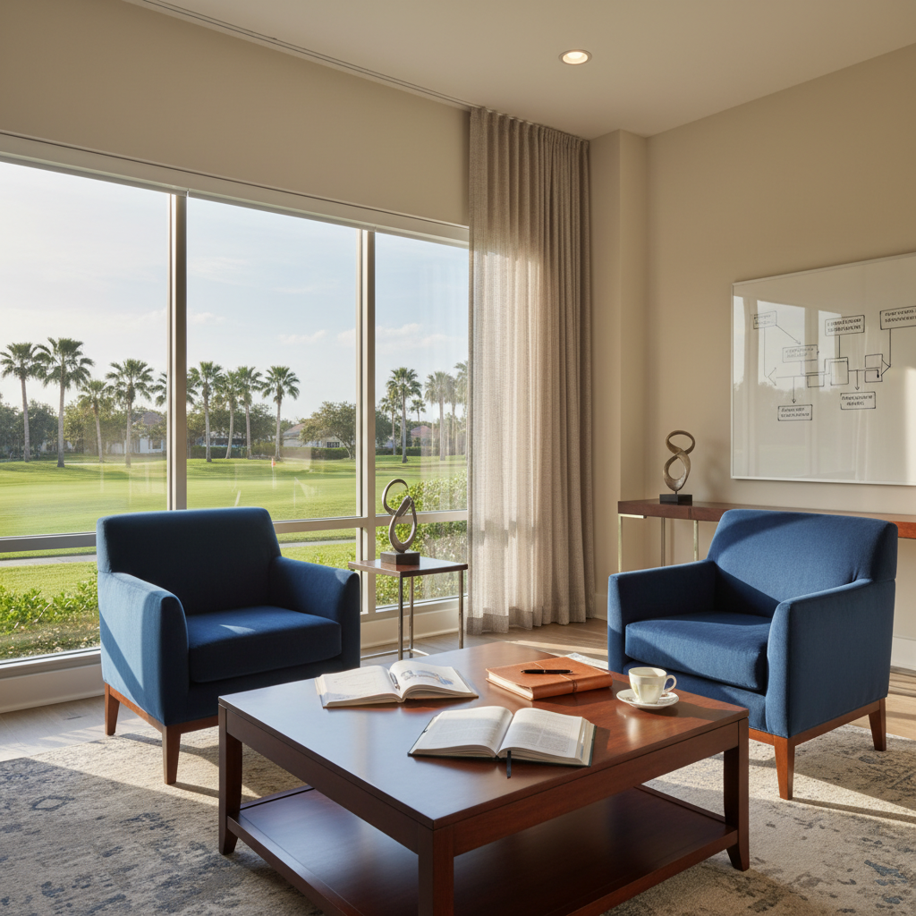 Professional executive coaching session in a modern office in Bonita Springs