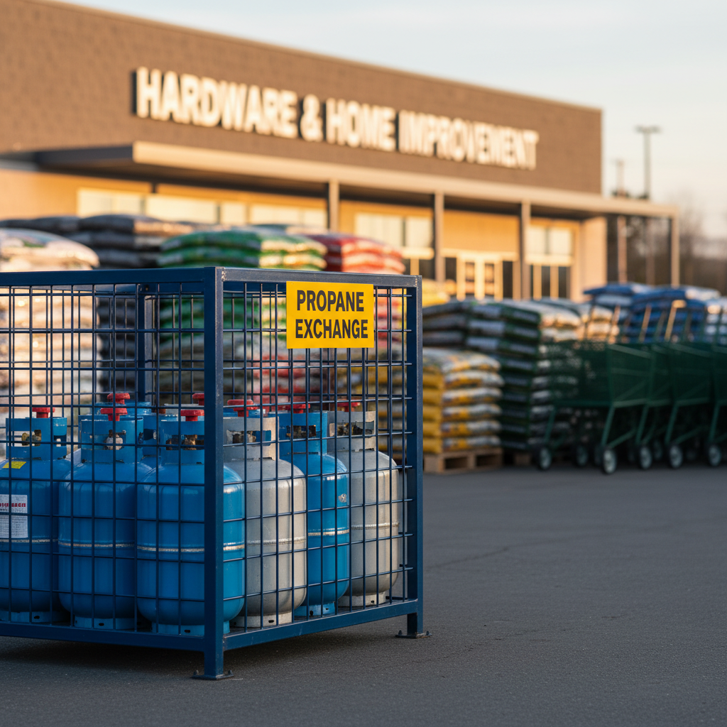 Professional propane tank exchange service team member