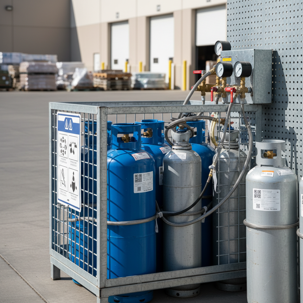 Warehouse Propane Supply Plant City storage facility with safety cages