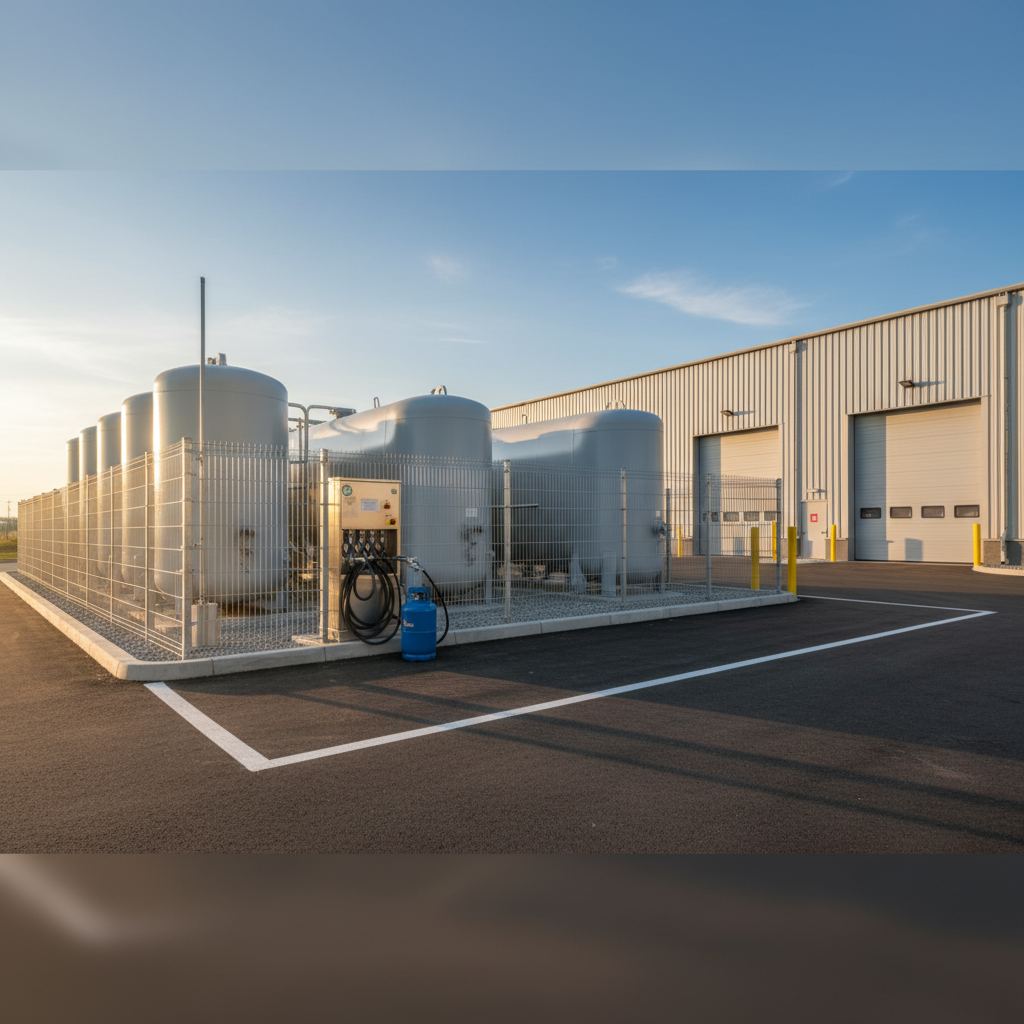 Technician performing Propane Tank Recertification Hollywood FL safety check