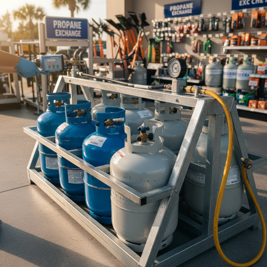 New Propane Tanks for Sale Hollywood and refill station equipment