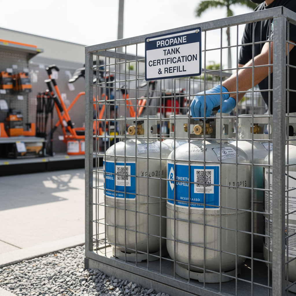 Certified Propane Tank Recertification Hollywood FL Technician