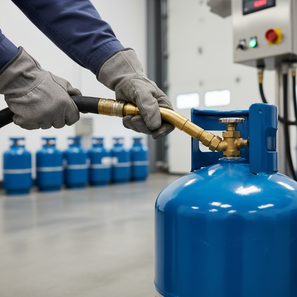 Technician providing the Cheapest Propane Refill Hollywood FL safely