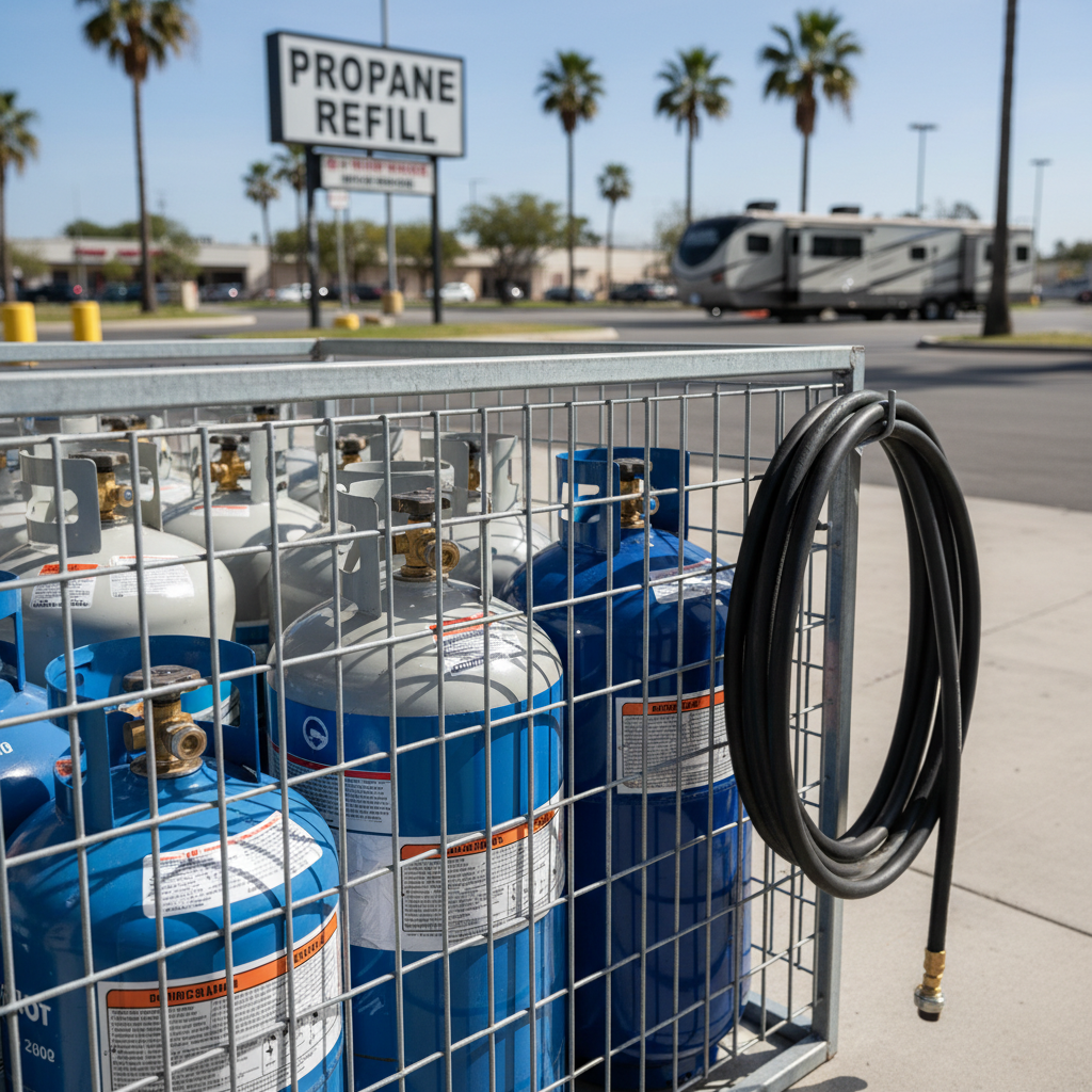 Propane for Travel Trailer and large vehicles being refilled safely