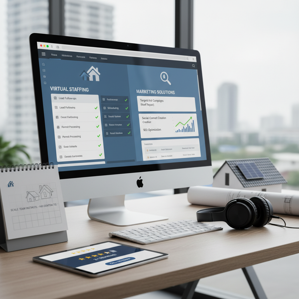 Dashboard view of a Roofing Business Management Software interface