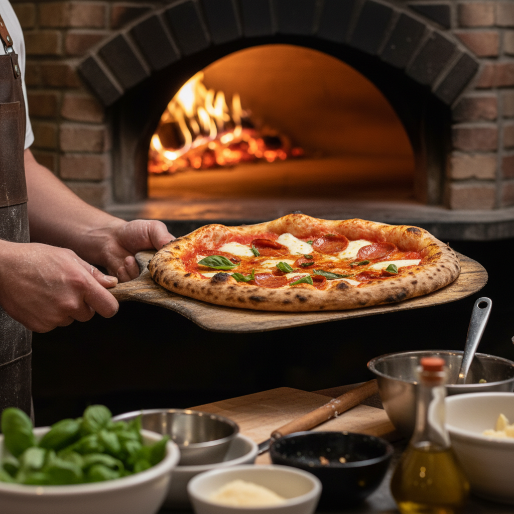 Happy family enjoying dinner at Tony Sacco's Estero FL near Coconut Point shopping center