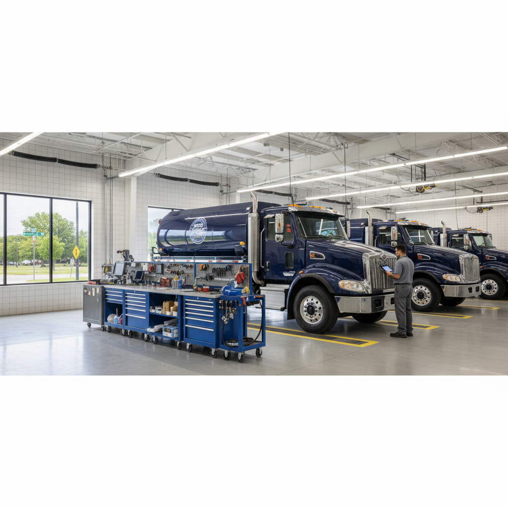 Propane delivery truck servicing a residential home in Dunn NC